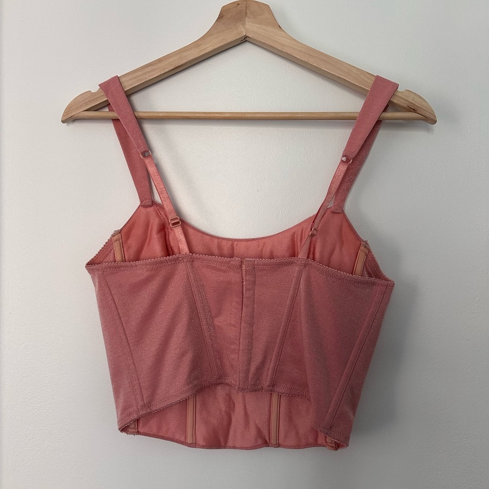 Vintage Victorias Secret Corset Bustier Crop Top Stretch 34B Y2K 90s - Picture 2 of 9